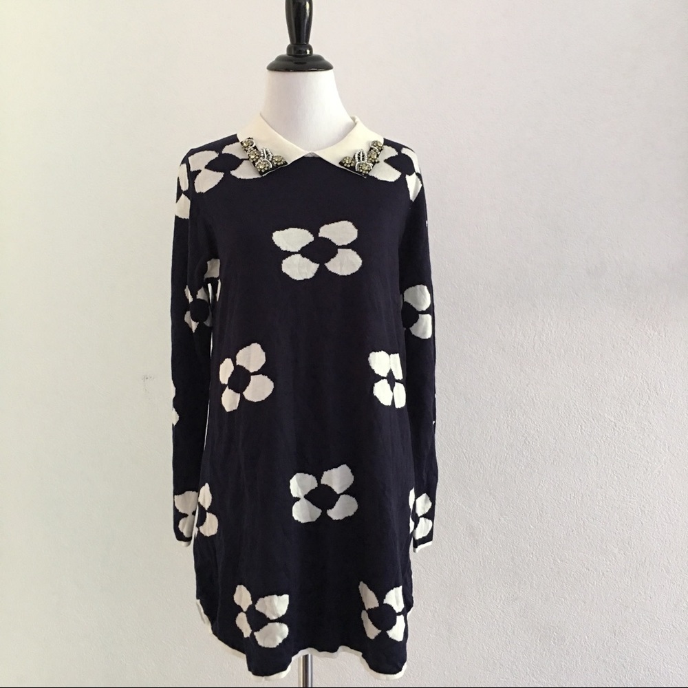 Ports International Blue Daisy Flower Tunic M